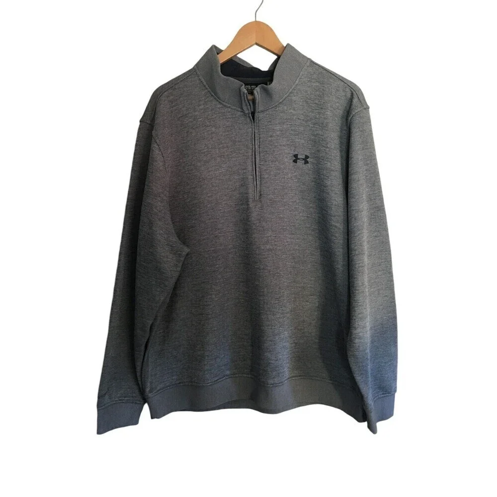Under Armor Sweatshirt Men's Size 2Xl Gray Long Sleeve